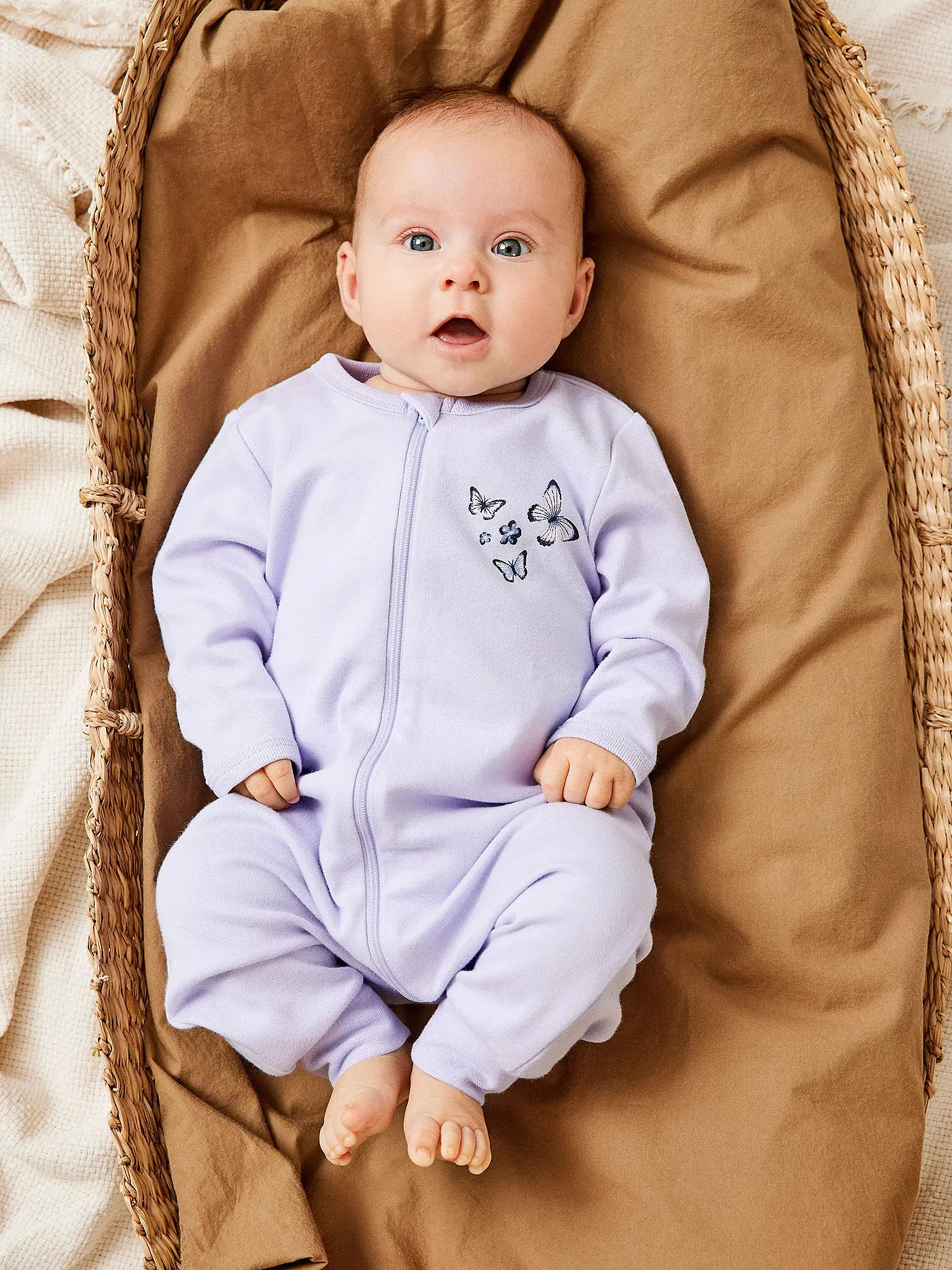 NAME IT | Baby Schlafoverall 2er Pkg  PURPLE FLOWER | 